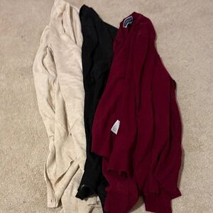 Time and Tru Women's Sweaters - Cream, Black, Red